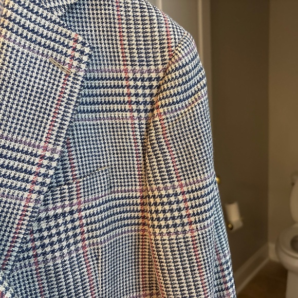 Brooks Brothers Men’s Madison Traditional-Fit Wool-Silk-Linen Check Hopsack 42 - Picture 2 of 11